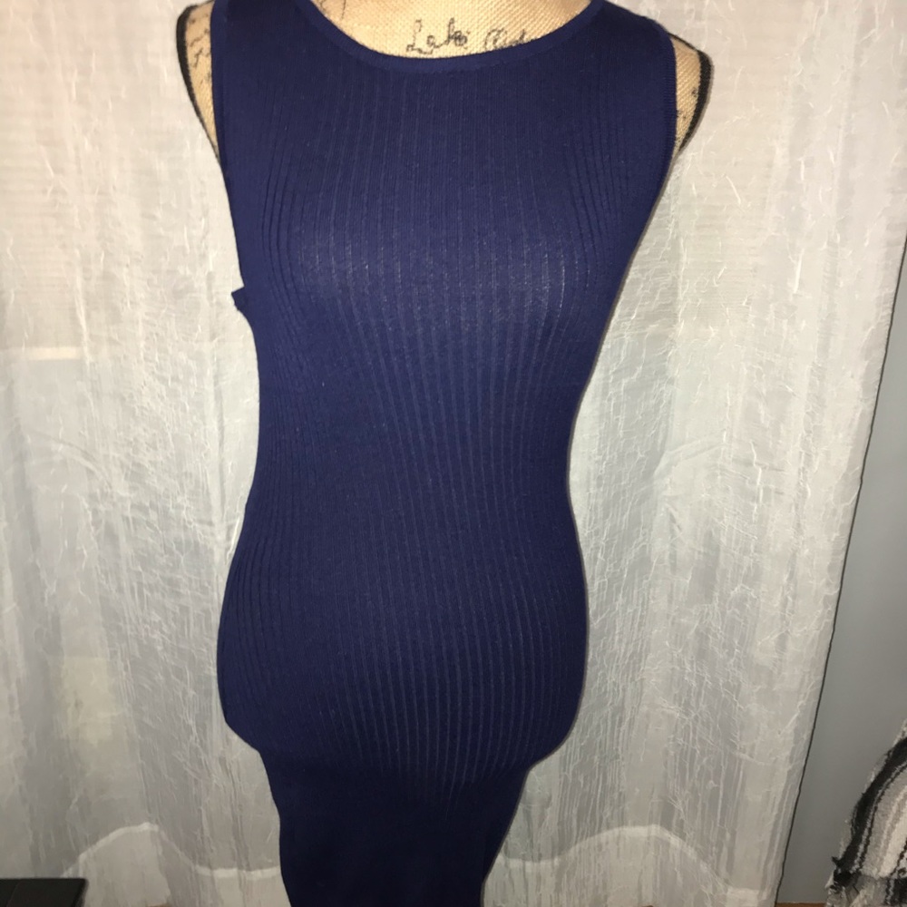 Navy blue long dress